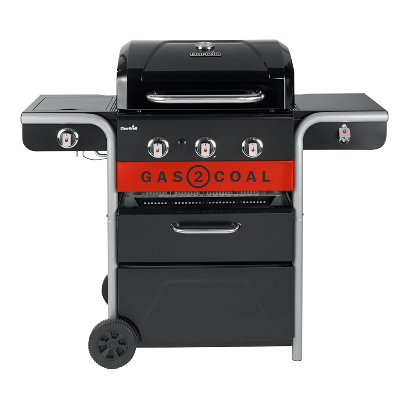 Barbecue Hybride Gaz Et Charbon De Bois Gas2Coal 2.0 330 - Char-Broil 3 Barbecue Hybride Gaz Et Charbon De Bois Gas2Coal 2.0 330 - Char-Broil