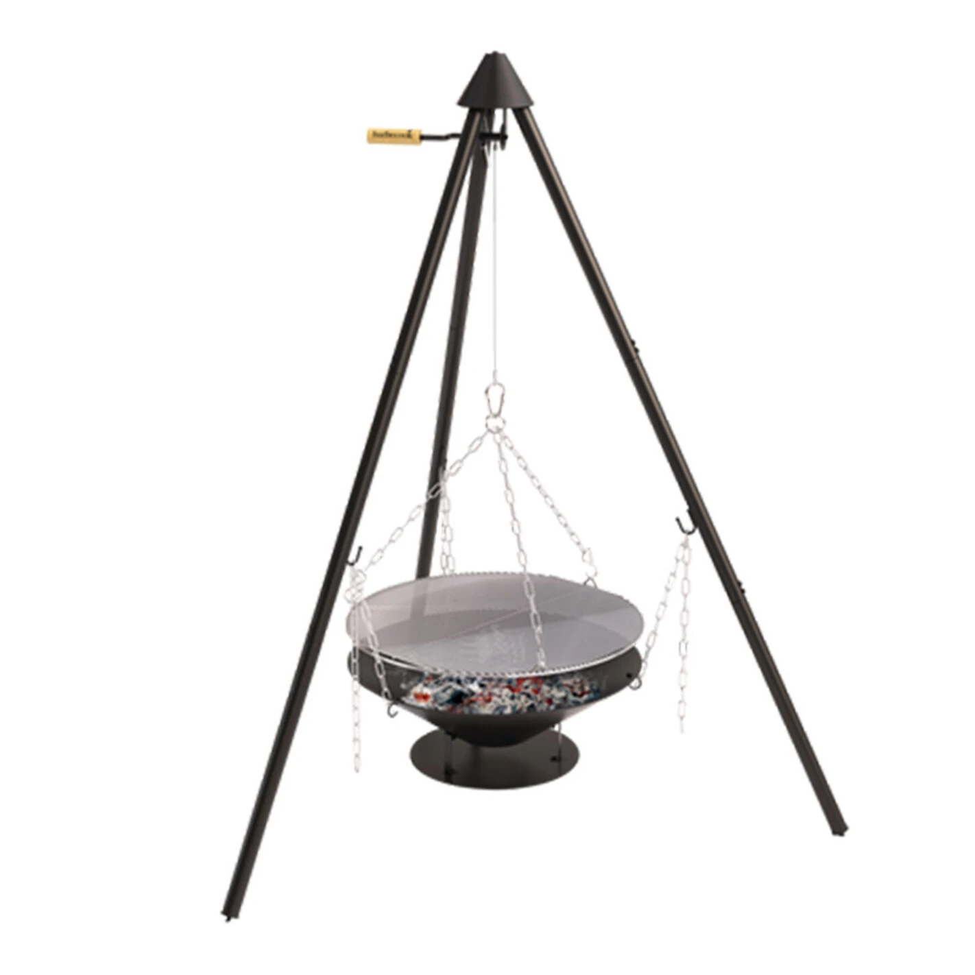 Brasero Junko ø60 Cm Fonte + Trépied + Grille Acier Chromé + Housse - Barbecook 3 Brasero Junko ø60 Cm Fonte + Trépied + Grille Acier Chromé + Housse - Barbecook