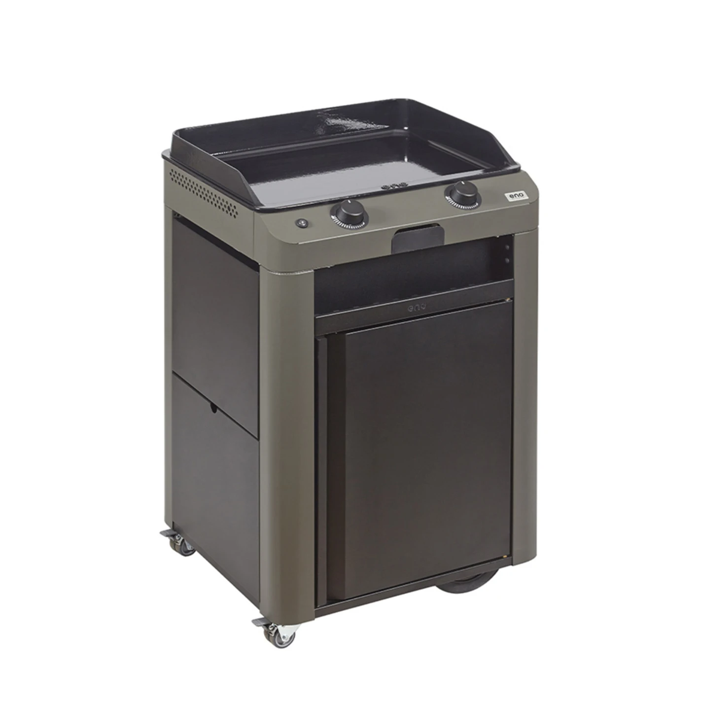 Combo Plancha Gaz Fusion 60 Gris Cargo 2 Brûleurs Avec Chariot - ENO 10 Combo Plancha Gaz Fusion 60 Gris Cargo 2 Brûleurs Avec Chariot - ENO – Image 8