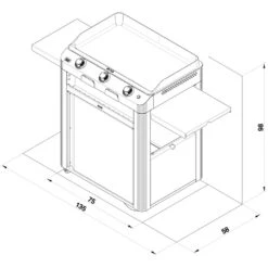 Combo Plancha Gaz Fusion 75 Inox Marin 3 Brûleurs + Chariot - ENO 16 Combo Plancha Gaz Fusion 75 Inox Marin 3 Brûleurs + Chariot - ENO -Barbecue Boutique combo fusion 75 inox eno 2020000038122 5