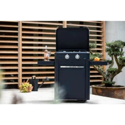 Combo Plancha Gaz Enosign 65 Bleu (Chariot Et Capot) - ENO* -Barbecue Boutique combo plancha enosign 65 bleu capot eno chariot 3224780040040 2