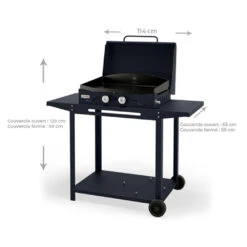 Combo Plancha Gaz Adela Bleu 260 Chariot + Capot - Le Marquier 9 Combo Plancha Gaz Adela Bleu 260 Chariot + Capot - Le Marquier -Barbecue Boutique combo plancha gaz adela bleu celeste 260 capot protection 3339380157637 3