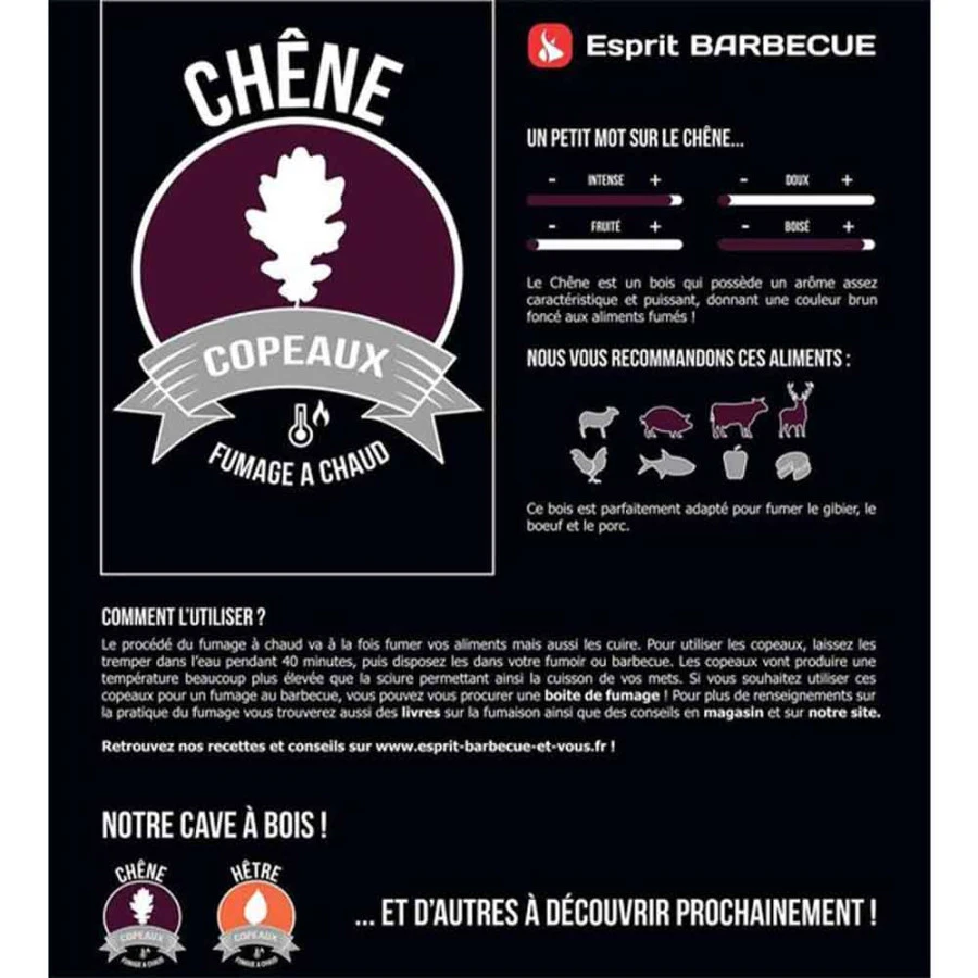 Sac De Copeaux De Chêne 15 Kg - Esprit Barbecue 4 Sac De Copeaux De Chêne 15 Kg - Esprit Barbecue – Image 2