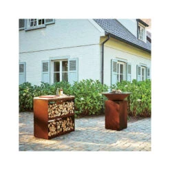 Meuble Dressoir Range-bois Acier Corten - Ofyr -Barbecue Boutique dessoir ofyr range bois brasero 7430440898852 2
