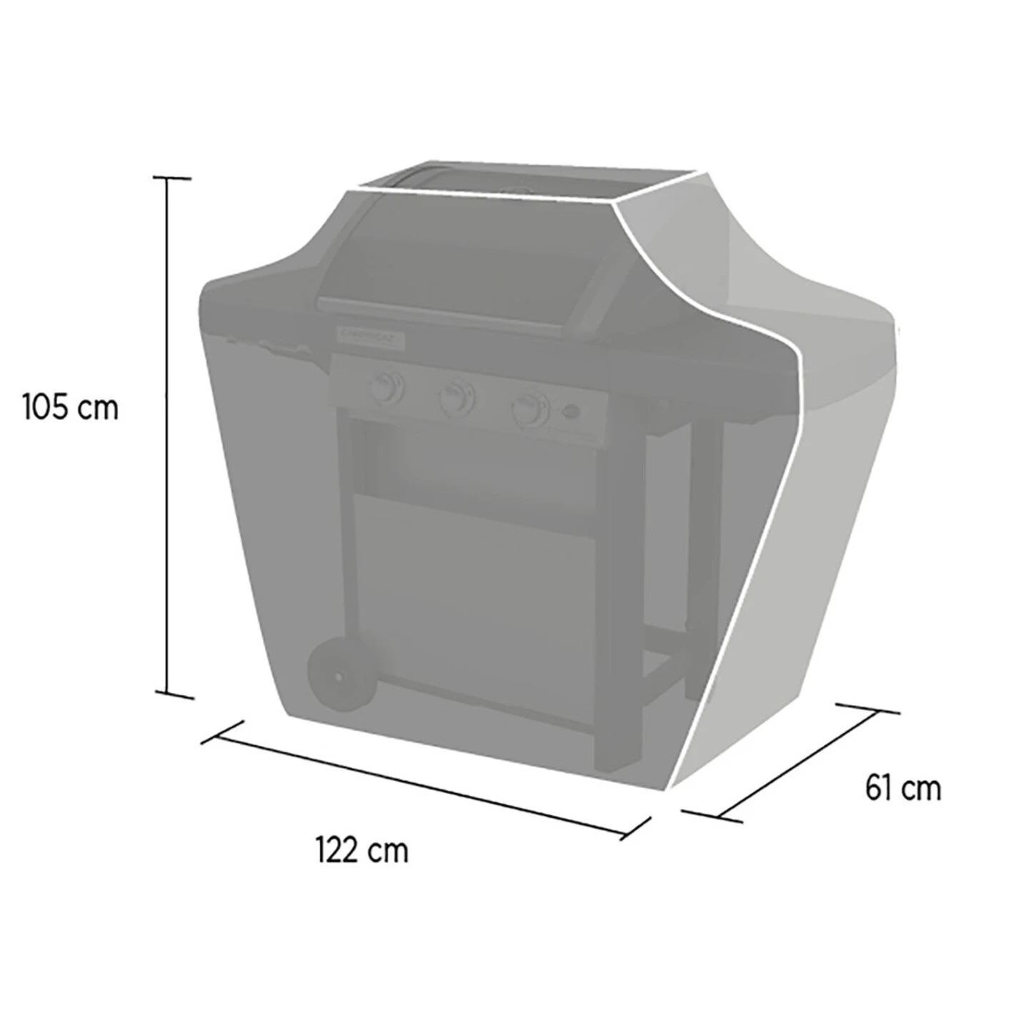 Housse Barbecue S 2 Series, Compact 3 / Plancha + Chariot Deluxe - Campingaz 5 Housse Barbecue S 2 Series, Compact 3 / Plancha + Chariot Deluxe - Campingaz – Image 3