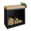 Billot Noir 90 Cm Bois De Teck - OFYR -Barbecue Boutique ofyr billot range bois noir teck 90 cm 2020000022053