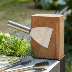 Brasero Plancha Island Corten PRO 100 Bois De Teck + Housse - Ofyr -Barbecue Boutique ofyr island pro 100 teck 2020000022121 6