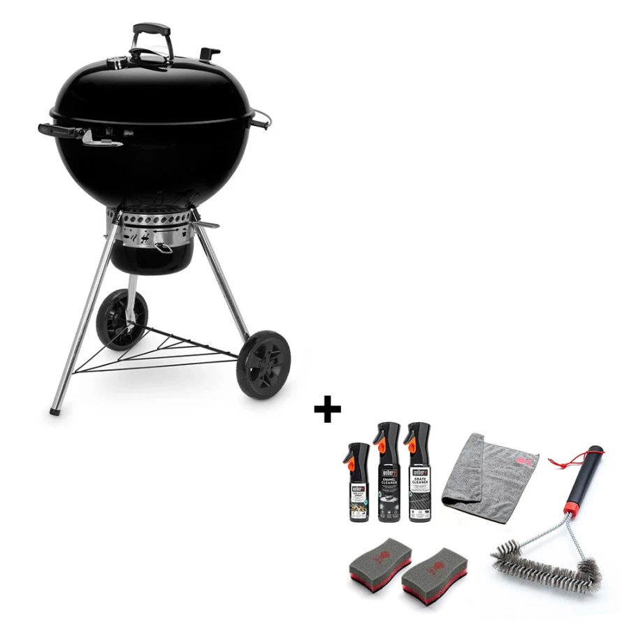 Pack Barbecue Charbon Master-Touch 5750 Noir + Kit De Nettoyage - Weber 3 Pack Barbecue Charbon Master-Touch 5750 Noir + Kit De Nettoyage - Weber