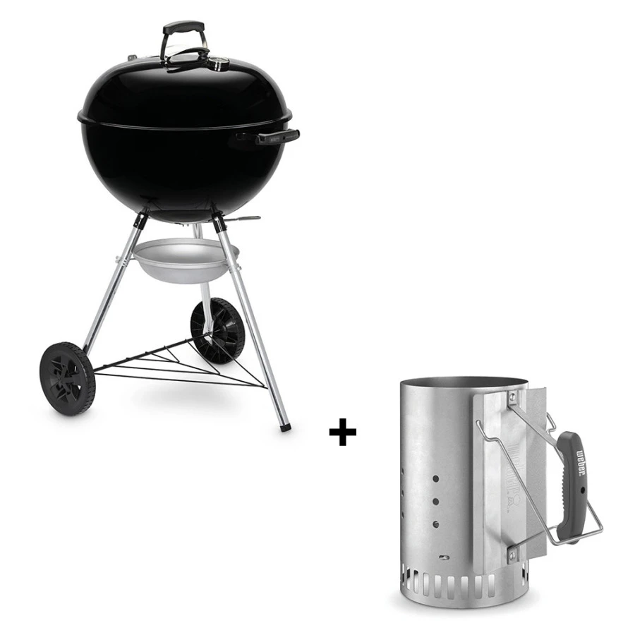 Pack Barbecue Charbon Original Kettle 5710 + Cheminée D'allumage - Weber 3 Pack Barbecue Charbon Original Kettle 5710 + Cheminée D'allumage - Weber