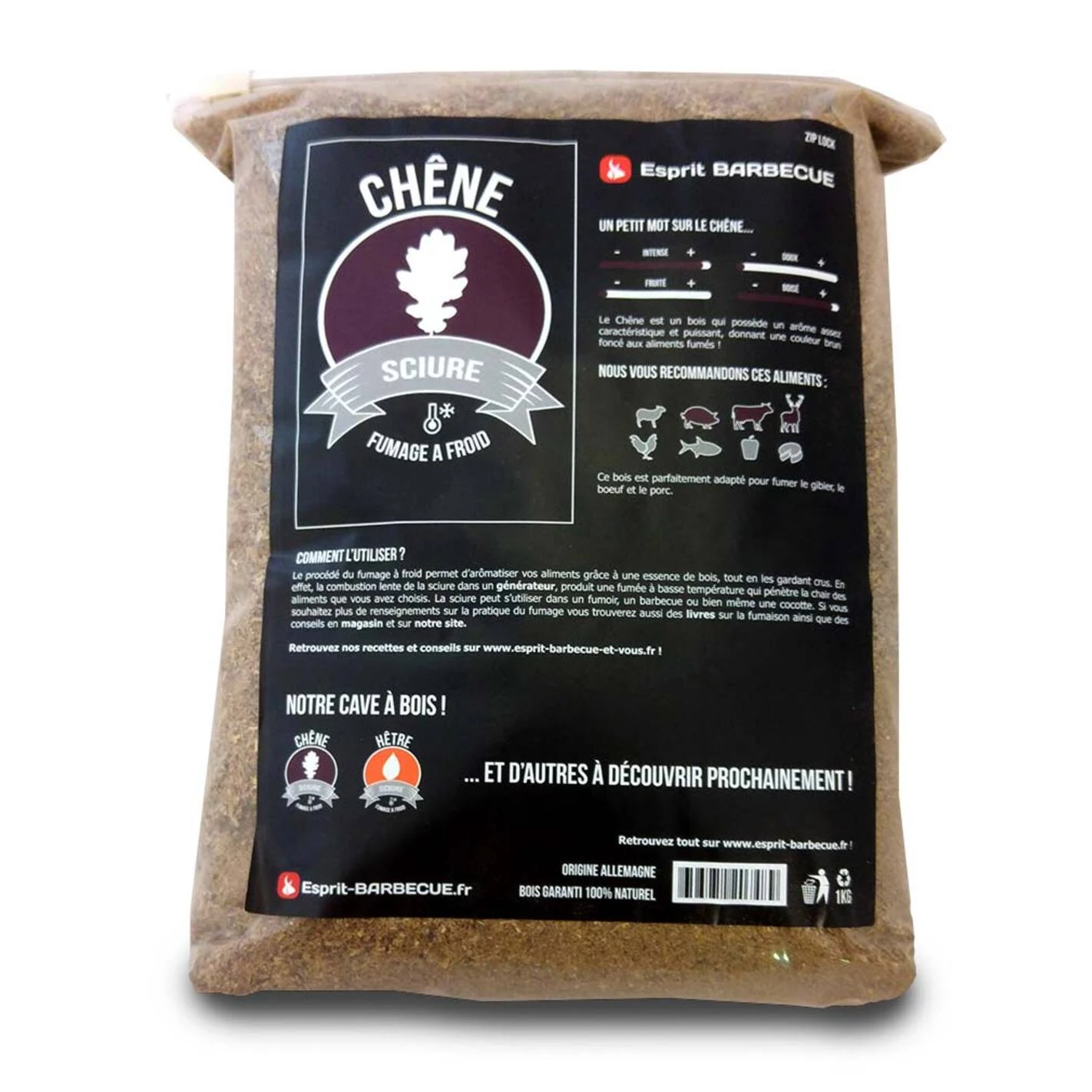 Pack Sciure Pour Fumoir 3 Kg Hêtre + 1 Kg Chêne - Esprit Barbecue 6 Pack Sciure Pour Fumoir 3 Kg Hêtre + 1 Kg Chêne - Esprit Barbecue – Image 4