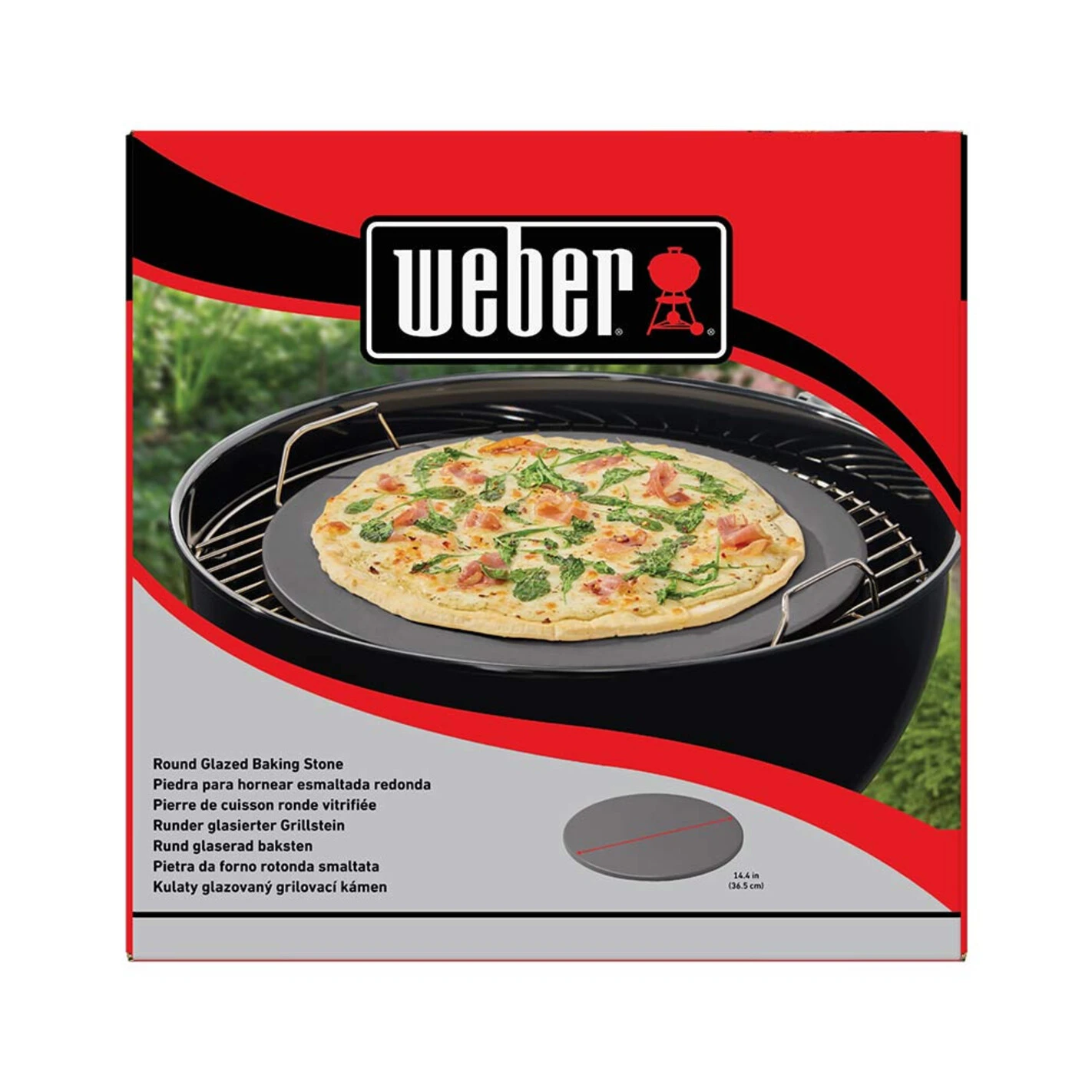 Grande Pierre à Pizza Ronde émaillée ⌀36,5 Cm - Weber 4 Grande Pierre à Pizza Ronde émaillée ⌀36,5 Cm - Weber – Image 2