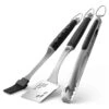 Spatule Coupante + Pinceau Silicone + Pince Inox Premium - Napoleon -Barbecue Boutique spatule pince pinceau premium inox napoleon 0629162700360