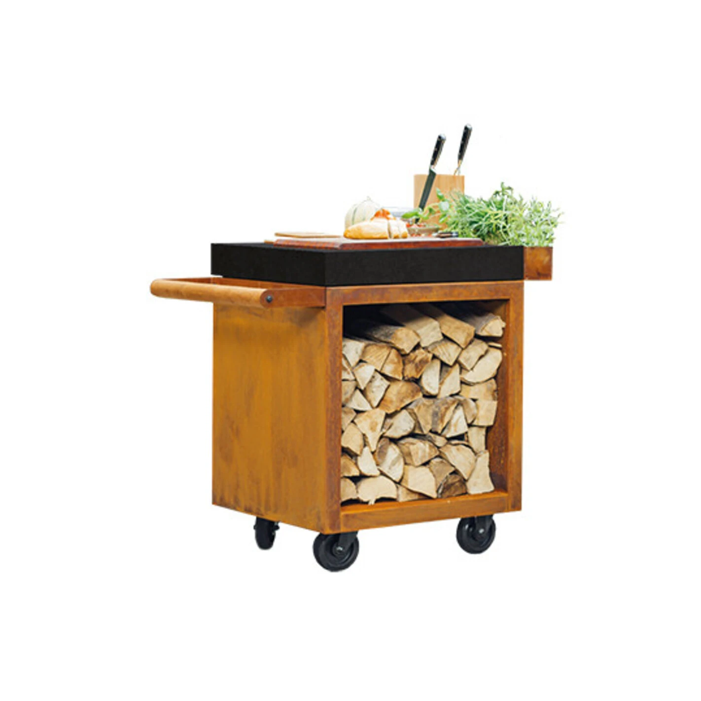 Table Corten Pro 65 Céramique Anthracite - Ofyr 4 Table Corten Pro 65 Céramique Anthracite - Ofyr – Image 2