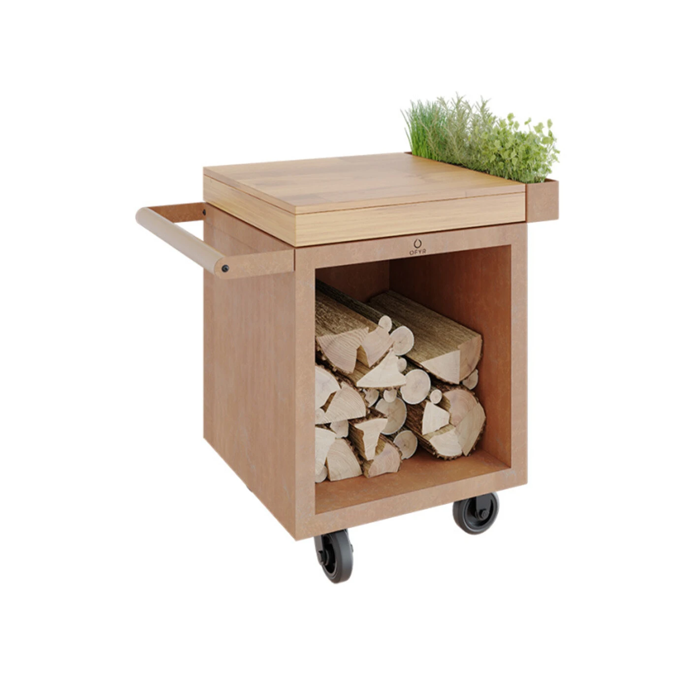 Table De Mise En Place Corten Pro 65 Teck - Ofyr 3 Table De Mise En Place Corten Pro 65 Teck - Ofyr